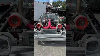 1976 AMC Pacer featuring a twin turbo LS-swapped engine seen at #LSFest! Guess the horsepower!