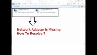 network adapter missing windows 7