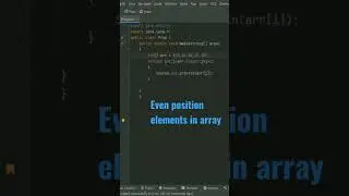 print even position elements in an array