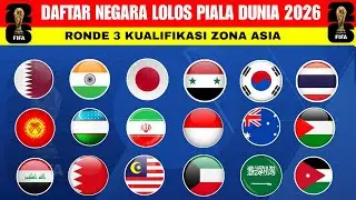 Daftar Negara Lolos Ronde 3 Kualifikasi Piala Dunia 2026 Zona Asia,Timnas Lolos Piala Dunia 2026 ?