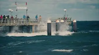 Der erste Herbststurm an der Ostsee ( Oktober 2024 )