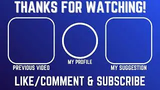 Free To Use Youtube Outro End Screen Ver Deep Blue | 4K | 60FPS | Free Download
