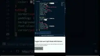 Toggling Dark and Light Mode in CSS 