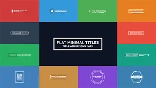 Flat Minimal Titles | After Effects Template | Titles