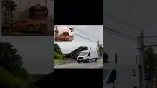 Train versus delivery truck Fast and Furious Style