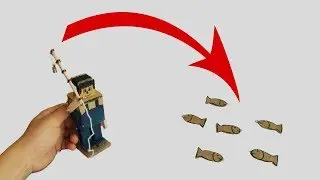 How to make  Fisherman Desktop Fishing Game from  Cardboard DIY at Home