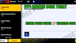 💯💯💯FREE FIRE FFPL KATANA TOKEN SILVER REDEEM CODE TODAY | GARENA FREE FIRE 2022