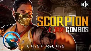 Easy & ADVANCED Scorpion (Jax Kameo) Combos Tutorial - Mortal Kombat 1