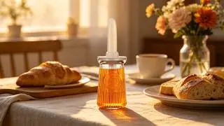 2026 Kitchen Glass Bottle Olive Oil Dispenser with Silicone Brush and Glass Jar