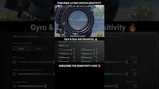 🚀 PUBG/Bgmi 4.0 Best sensitivity settings | bgmi sensitivity code | 