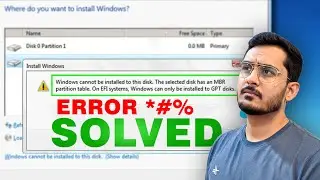 [100% FIXED] WINDOWS CANNOT BE INSTALLED TO THIS DISK | TECHNICAL DOSE