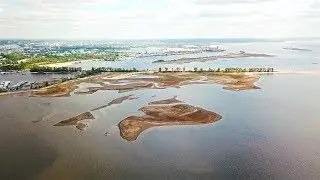 Казань. Обмелевшая Волга сегодня