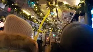 поездка на  новогоднем  троллейбусе Москва  Химки   маршрут 202