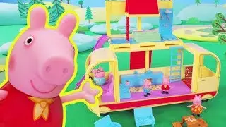 Peppa Pig Toys | Peppa Pig Transforming Camper Van Playset | Campervan Adventure Toy Surprise