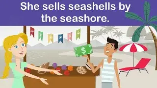 Tongue Twister - She sells seashells by the seashore| s sh sound| 