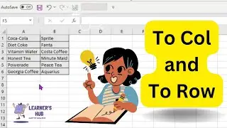 tocol and torow function in excel | transfer data into row and column from different columns