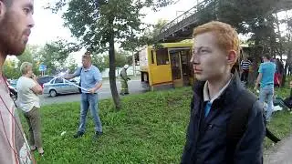 ДТП автобус и столб