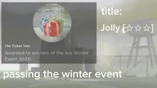 isle 9 "winter event" | [The Ticket Two]