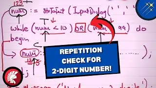 Repetition Check For 2-Digit Number in Delphi! | Coding Tutorials for Students & Beginners
