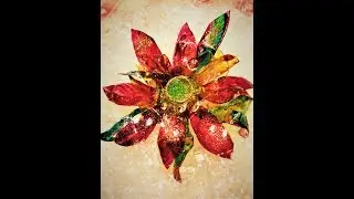 Come fare addobbi natalizi con bottiglie di plastica-Stella di Natale-Christmas Poinsettia
