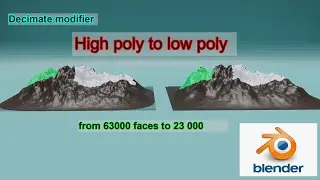High poly to low poly , decimate modifier ep 15