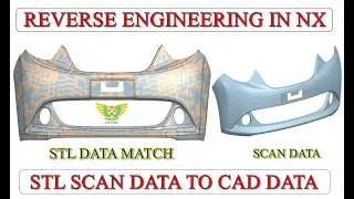 Reverse Engineering in NX Unigraphics Part Design (Scanning Data STL+Alignment+modeling)