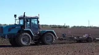 Боронование БТЗ  254К 20  и JOHN DEERE 6125B