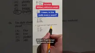 ASVAB AFQT Word Knowledge answers 26