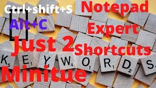 Most Useful Shortcut Key For Notepad/Amazing Notepad Shortcut Keyboard/Notepad Key word Notepad key