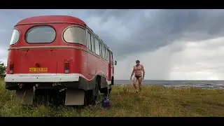 22. НА ЧУДСКОМ ОЗЕРЕ В АВТОДОМЕ ПАЗ 3201