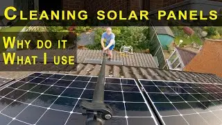Cleaning solar panels with a water fed pole - WFP