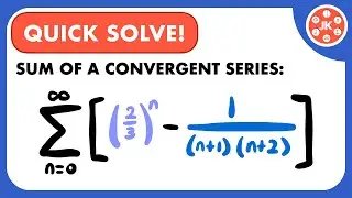Sum of Convergent Series ∑[(2/3)^n-1/((n+1)(n+2))] | JK Math