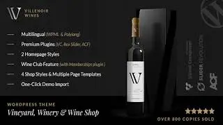 Villenoir - Vineyard, Winery & Wine Shop | Themeforest Website Templates and Themes