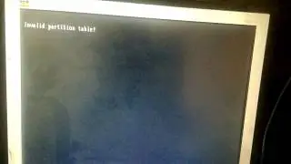 Error invalid partition table