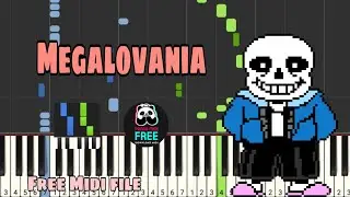 Undertale - Megalovania (Easy/Hard) w/Sheet - [Panda Midi] (Synthesia) | Free Midi File | Tutorial