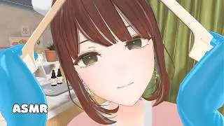 【ASMR】Lice check with school nurse 🩷(realistic binaural hair brushing, personal attention) VR Vtuber