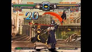 GGXX ac+r Ky mid screen impossible BNB combo damage comparison request