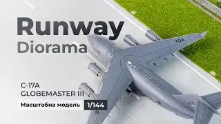 DIY Runway Diorama, CC-177, 1:144. Lviv Airport runway in scale.