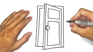 How to draw a Door for kids | Door Easy Draw Tutorial