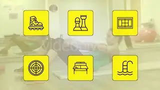Fitness Icons Icons Animated | After Effects template
