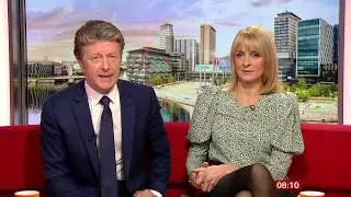 Louise Minchin - Short Tight Skirt & Tights Style ft Carol Kirkwood - 2nd Jan 2020