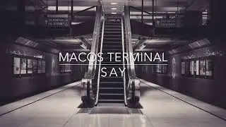 macOS Terminal - say