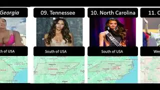 Top 20 U.S.  States with the Most Beautiful Women