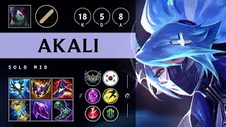 Akali Mid vs Tristana: Legendary - KR Challenger Patch 14.21