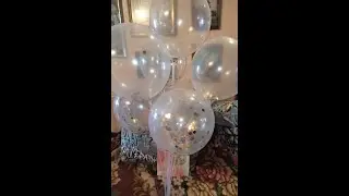 ТЭСТ ОБЗОР ИЗ ФИКС ПРАЙС. PARTY 🎊Обзор декорации из 7 шаров с конфетти на подставке.