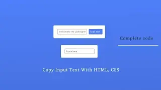 Copy Input Text With HTML, CSS || Complete code