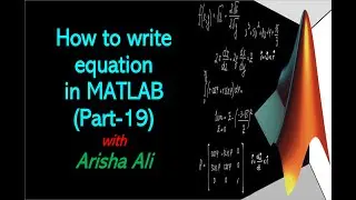 How to write equation in MATLAB (Part-19) || User defined function