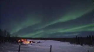 Northern lights and caribous in LARS, UAF (February 20, 2013)