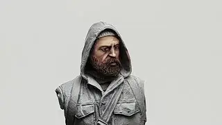 Painting a face in 1/35 with Vallejo acrylics.