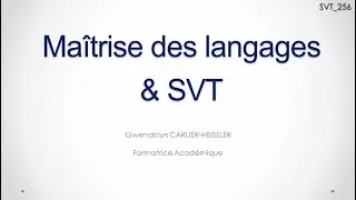 Maîtrise des langages et SVT